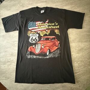 Vintage Route 66 “America’s Mainstreet” Hot Rod T-Shirt